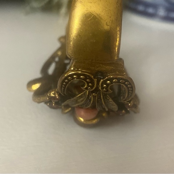 Vintage Brassy Bangle with Beads - Picture 7 of 7